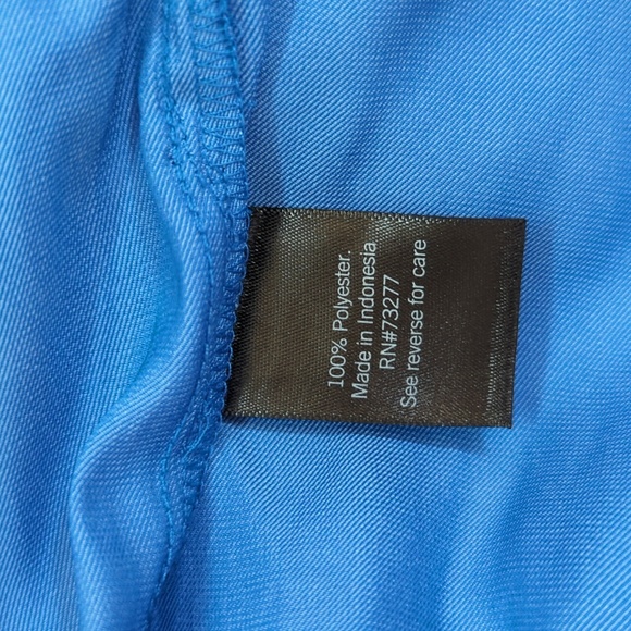 Simply Vera Blue Long Sleeve Button Down Tunic Blouse Size XL - Picture 10 of 10